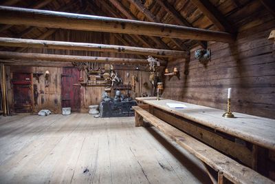 Interior of abandoned building