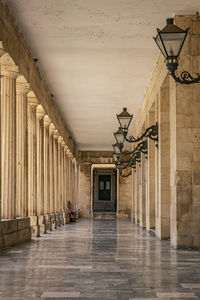 Empty corridor of building