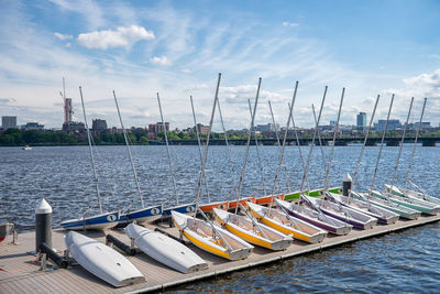 Boats in sea