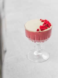 Close-up of drink in glass on table