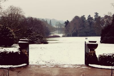 Empty road in winter