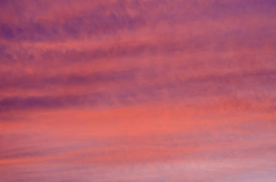 Low angle view of cloudy sky at sunset