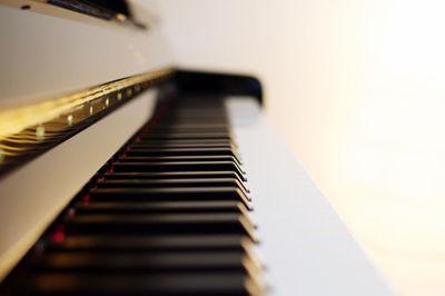 Close-up of piano keys