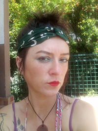 Portrait of beautiful young woman