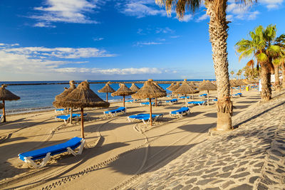 Panoramic view of beach against sky