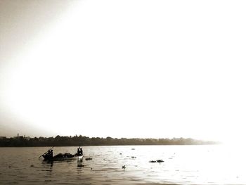 Boats in calm sea