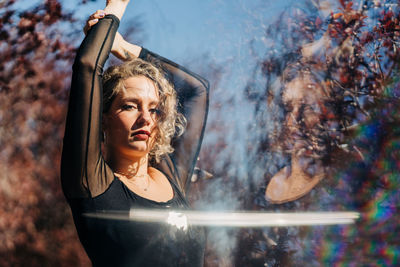Portrait of beautiful young woman