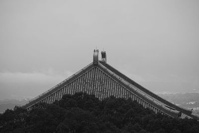 Low angle view of building against clear sky