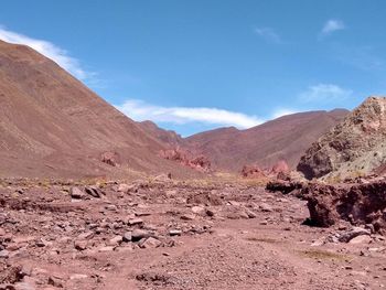 Scenic view of desert against sky