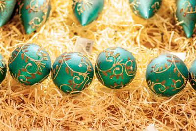 Close-up of christmas ornaments