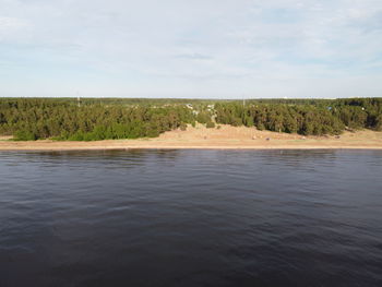 Scenic view of land against sky