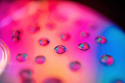 High angle view of bubbles in water