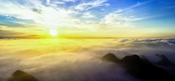 Close-up of water against sky during sunset