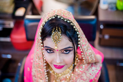 Portrait of beautiful young bride