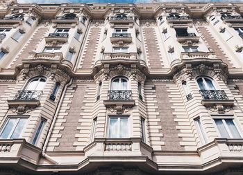 Low angle view of an old french residential building