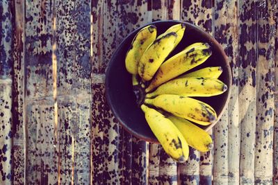 High angle view of fruit on table