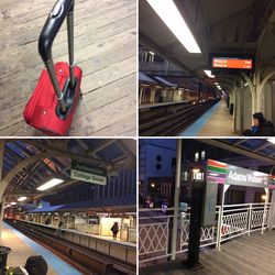 Train at railroad station platform