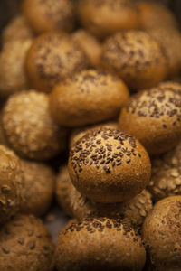 High angle view of bread on table