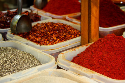 Close-up of vegetables for sale in market