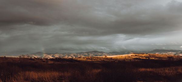 Golden hour before storm