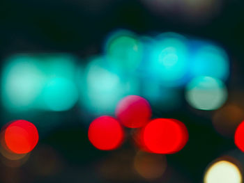 Defocused image of illuminated lights