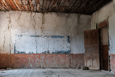 Interior of abandoned building