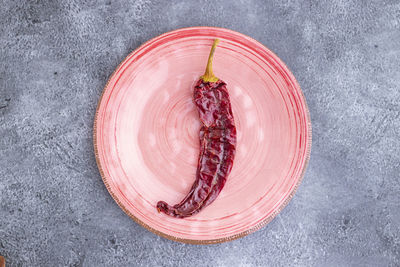 High angle view of fruit in plate