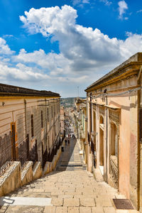 A street of noto, city in sicily, declared a world heritage site by unesco.