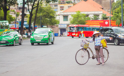 Bicycles on street