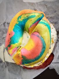 High angle view of fruits on table