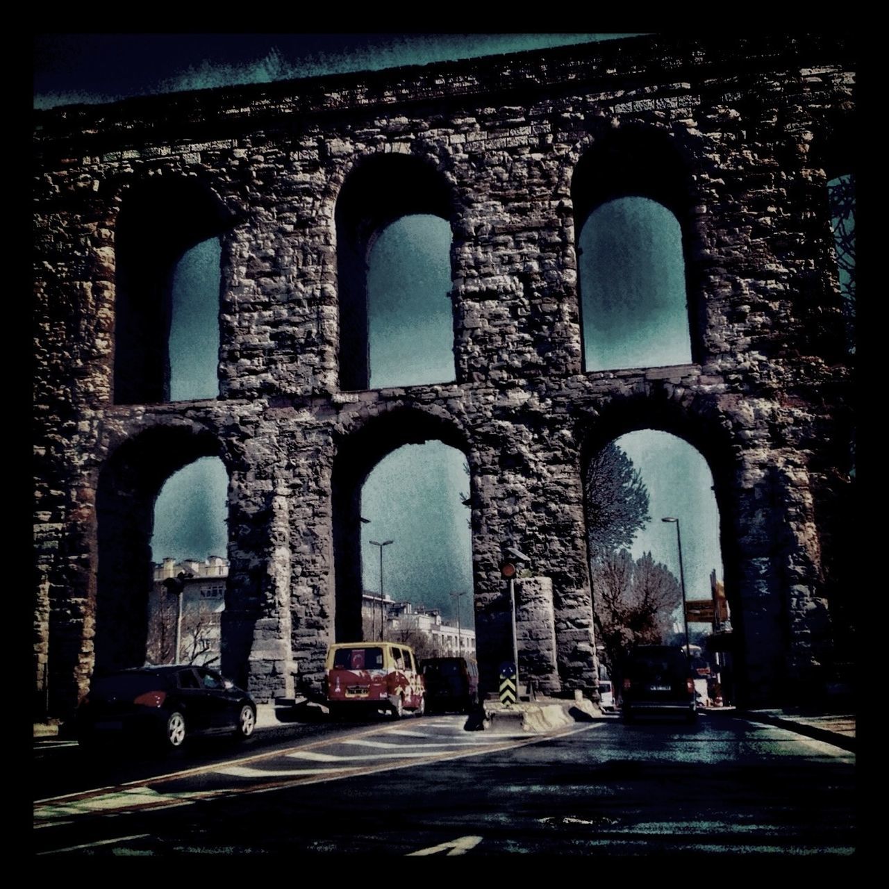 architecture, built structure, building exterior, window, arch, transfer print, old, auto post production filter, building, entrance, brick wall, abandoned, facade, street, house, no people, residential building, stone wall, day, residential structure