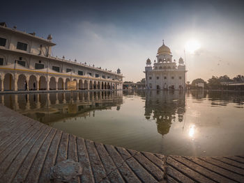 Reflection of buildings in water