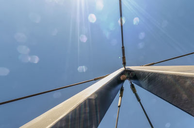 Low angle view of bridge against sky