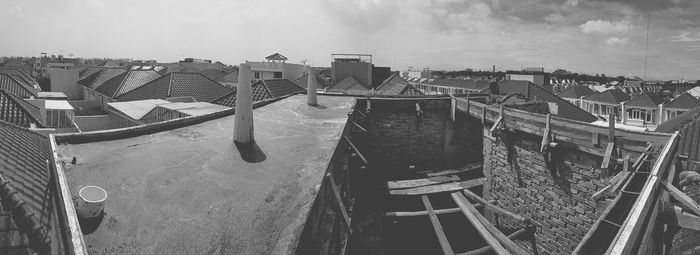 Panoramic view of buildings in town