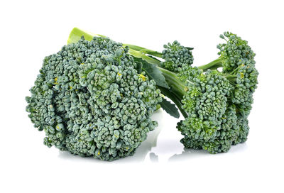 High angle view of vegetables against white background