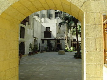 Entrance of building