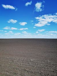 Scenic view of land against sky