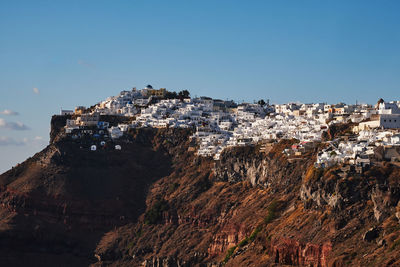 High angle view of townscape against sky