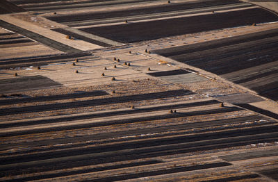 High angle view of agricultural landscape