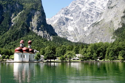 Panoramic view of lake against sky