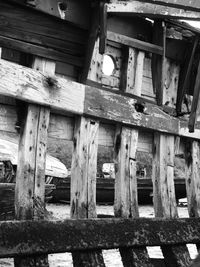 Close-up of old abandoned building