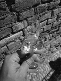 Close-up of hand holding drink