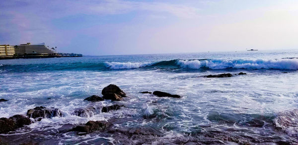 Scenic view of sea against sky