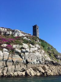 Rock formations on cliff