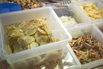 Close-up of food for sale in market