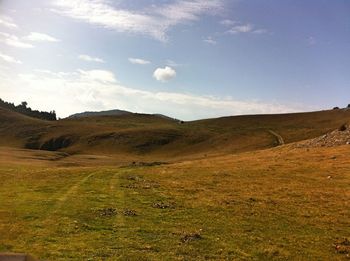 Scenic view of landscape against sky