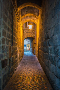 View of narrow alley