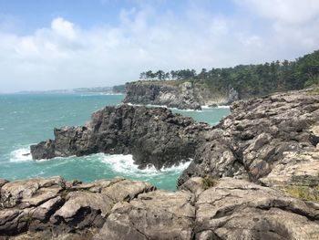 Scenic view of sea against sky