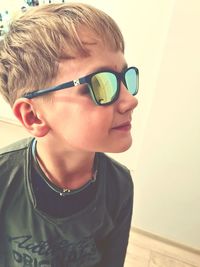 Portrait of boy wearing sunglasses