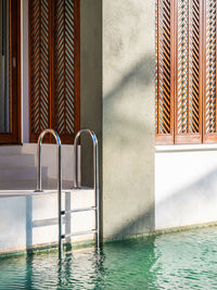 Swimming pool by building